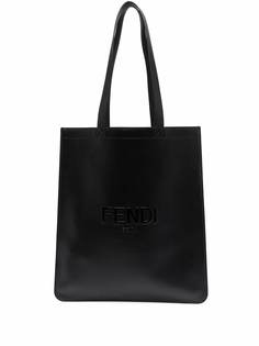 Fendi сумка-тоут с тисненым логотипом