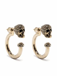 Alexander McQueen серьга с декором Skull