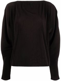 Giorgio Armani топ в рубчик с широким вырезом