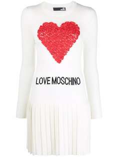 Love Moschino платье с вышитым логотипом