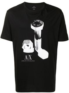 Armani Exchange футболка с принтом