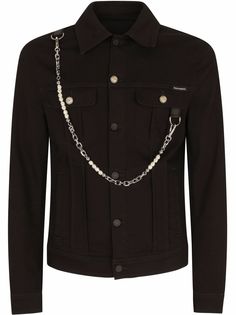 Dolce & Gabbana джинсовая куртка с цепочкой