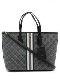 Tory Burch вощеная сумка-тоут из канваса с монограммой