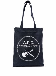 A.P.C. сумка-тоут из денима с логотипом