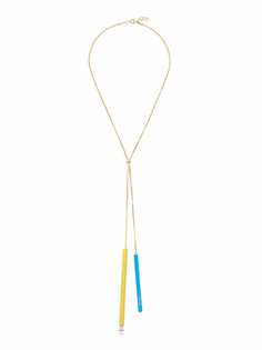 JW Anderson BI COLOUR TUBULAR CRYSTAL NECKLACE