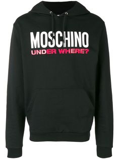 Moschino толстовка с капюшоном и слоганом