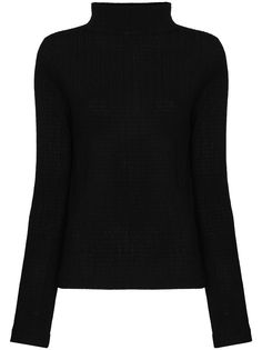 Jil Sander фактурная блузка с высоким воротником
