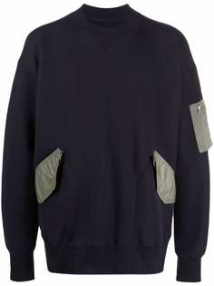 sacai бомбер с круглым вырезом