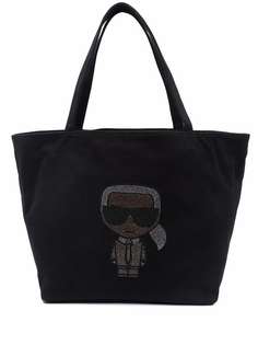 Karl Lagerfeld сумка-тоут K/Ikonik со стразами