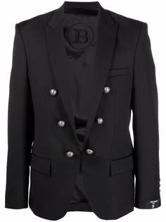 Balmain однобортный пиджак с тиснением