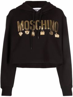 Moschino укороченное худи Iconic