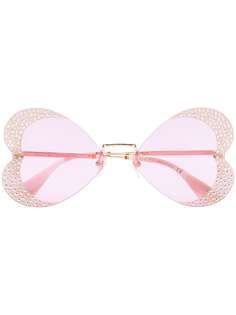 Gucci Eyewear солнцезащитные очки с кристаллами