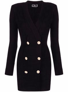 Elisabetta Franchi двубортное трикотажное платье