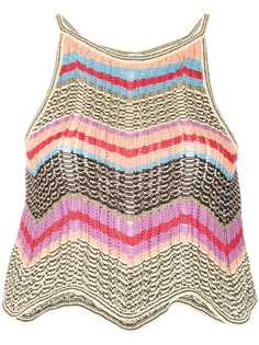 M Missoni трикотажный топ с узором шеврон