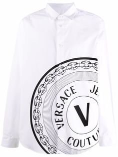 Versace Jeans Couture рубашка с длинными рукавами и логотипом