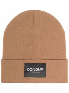Dondup шапка бини с нашивкой-логотипом