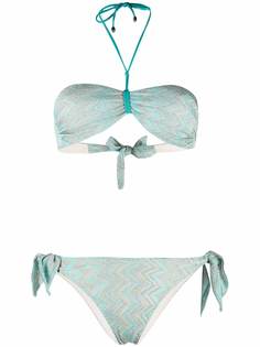 Missoni бикини с вырезом халтер и узором зигзаг