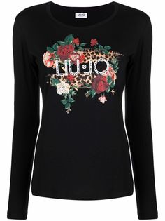 LIU JO топ из джерси с логотипом