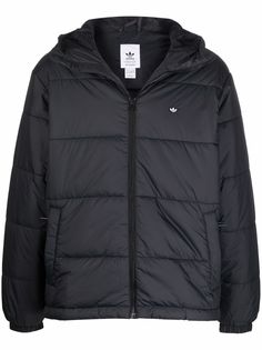 adidas пуховик с нашивкой-логотипом