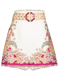 ZIMMERMANN шорты Teddy с вышитым узором пейсли