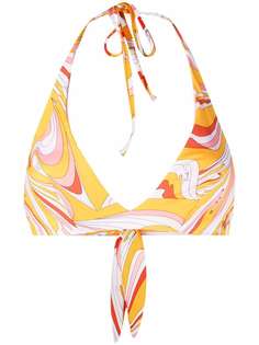 Emilio Pucci Vortici-Print Underwired Bikini Top