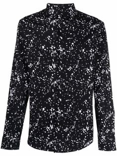 Armani Exchange рубашка в двух тонах с логотипом