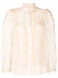 ZIMMERMANN блузка с длинными рукавами и кружевными оборками