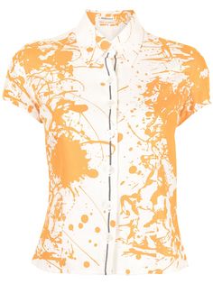 Hermès рубашка pre-owned с короткими рукавами и принтом