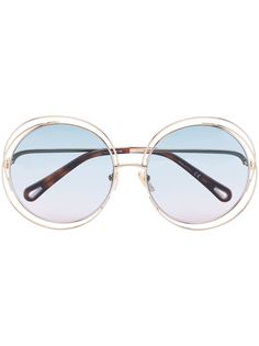 Chloé Eyewear солнцезащитные очки Carlina в круглой оправе