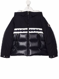 Moncler Enfant пуховик на молнии с логотипом