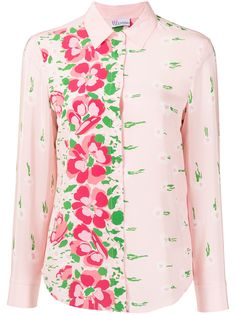 RED Valentino рубашка с цветочным принтом