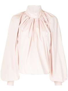 Jil Sander блузка с длинными рукавами и сборками