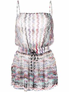 Missoni пляжный комбинезон с узором зигзаг