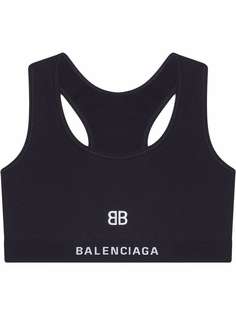 Balenciaga спортивный бюстгальтер с вышивкой