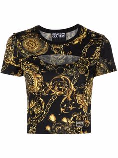 Versace Jeans Couture футболка Regalia с принтом Baroque и вырезом