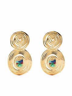 Gas Bijoux серьги Onde Gourmette со стразами