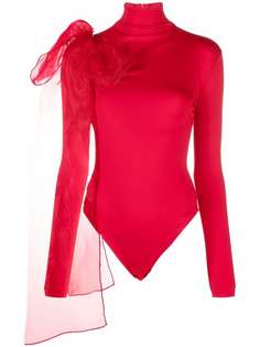 Atu Body Couture боди с бантом и высоким воротником