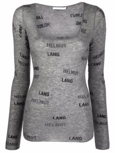 Helmut Lang топ тонкой вязки с логотипом