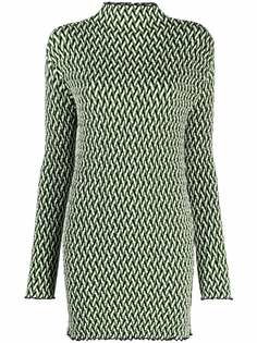 Jil Sander удлиненный топ с принтом