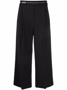 MSGM укороченные брюки с логотипом