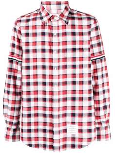 Thom Browne клетчатая рубашка с длинными рукавами