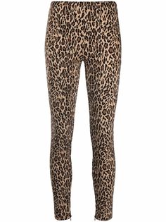 Pinko укороченные легинсы с леопардовым принтом
