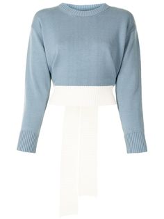 MM6 Maison Margiela джемпер с контрастным подолом