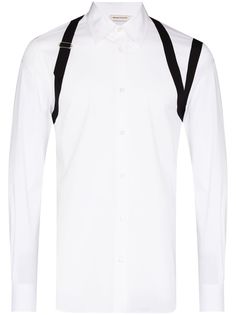 Alexander McQueen рубашка Double Harness с длинными рукавами