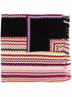 Missoni шерстяной шарф с узором зигзаг