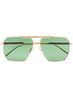 Bottega Veneta Eyewear солнцезащитные очки в прямоугольной оправе