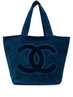 Chanel Pre-Owned пляжная сумка и покрывало 2020-х годов с логотипом CC