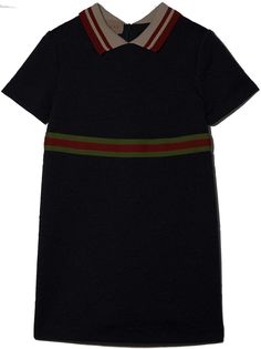 Gucci Kids платье-рубашка с полосками