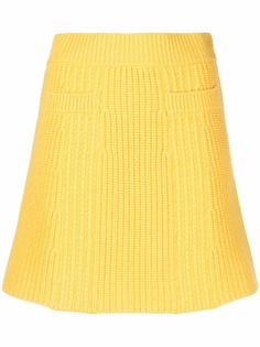 Blumarine wool-cashmere knitted skirt