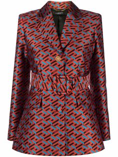 Versace Monogram jacquard blazer